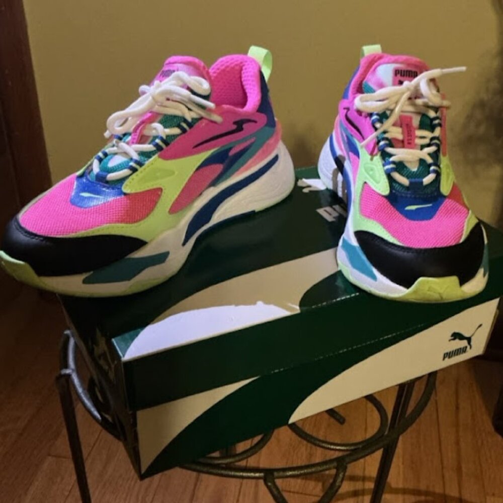 Puma Fast Marble (Luminous-Pink/Black/Fizzy-Lime/Blue/Teal)